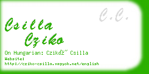 csilla cziko business card